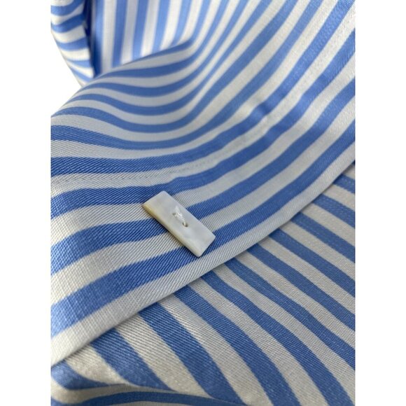 Soft Surroundings Stripe Square Button Tunic Top Button Front and Back Tencel XL - Picture 8 of 11